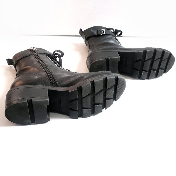 KENDALL + KYLIE Prime Combat Boots Black 7.5 - Picture 2 of 5